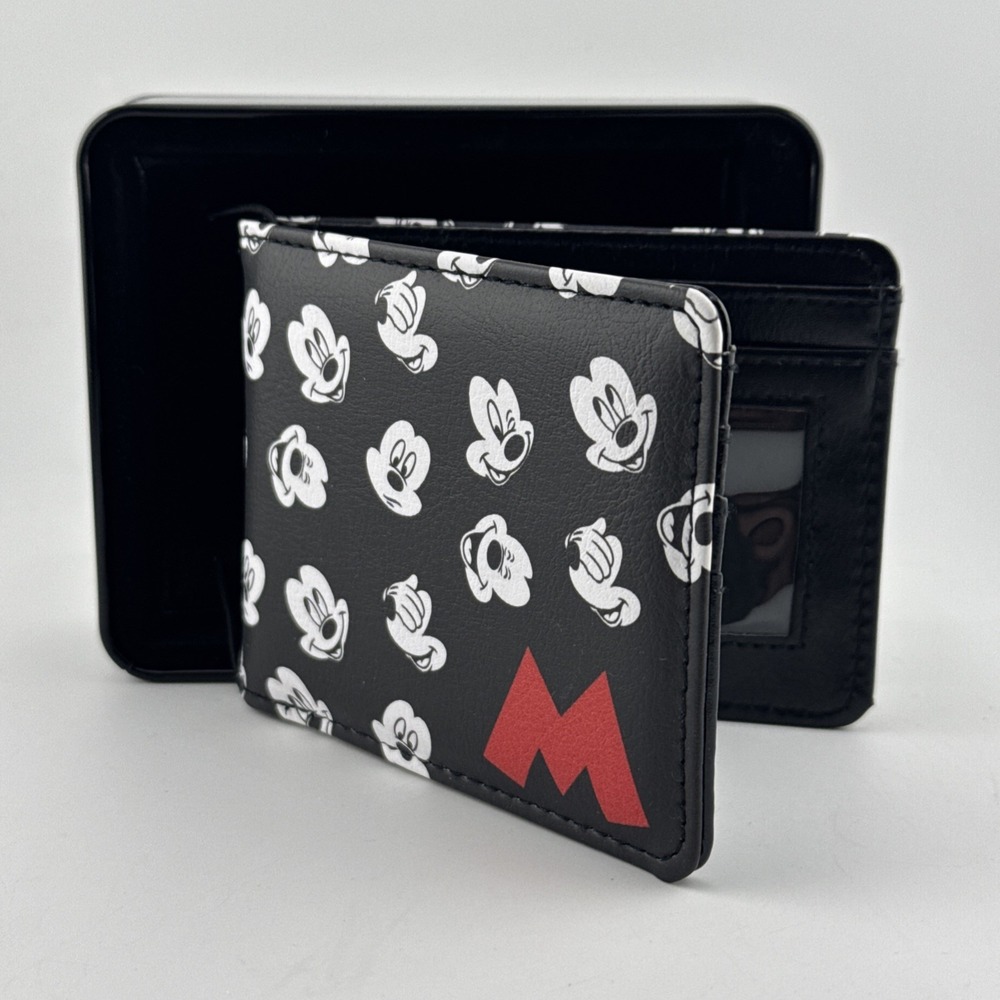 Buckle-Down Mens Disney Mickey Mouse Bifold Wallet With Tin Holder BNIB